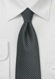 Cravata simpla neagra cu dungi albe