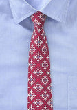 Cravata, slim, bumbac ornamente diamant, 7 cm