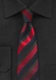 Cravata, slim , dungi sub formă de cerneală negru roșu vișin