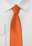 Cravata subțire în portocaliu de cupru--Cravate Online