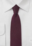Cravata tricot ingusta burgund 148X5 cm