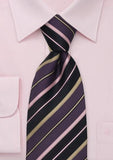 Cravata violet in dungi roz gold