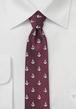 Cravata visiniu inchis cu Anchor--Cravate Online