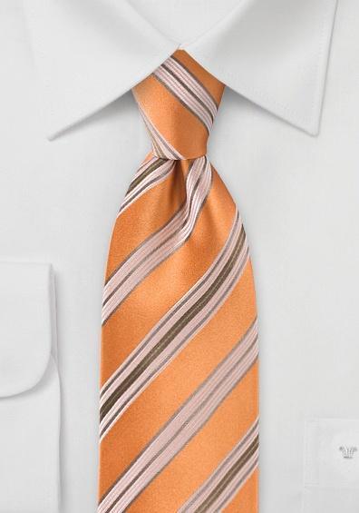 Cravate afaceri italienesti alb si masliniu pe un fundal portocaliu--Cravate Online