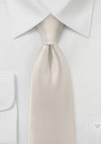Cravate alb perla monocromatic polifibra italiana--Cravate Online