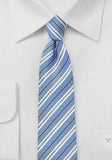 Cravate albastre bumbac si matase cu dungi--Cravate Online