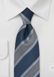 Cravate albastre cu dungi Mr. Senior 8.5 cm--Cravate Online