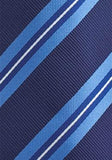 Cravate albastru royal cu dungi albastru deschis--Cravate Online