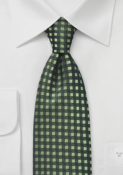Cravate barbati cu verde si negru nobil in carouri--Cravate Online