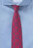 Cravate bumbac design floral, 7 cm, bumbac--Cravate Online