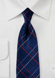 Cravate carouri albastru 148 cm--Cravate Online