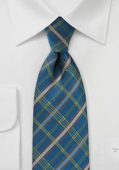 Cravate carouri turcoaz elegant--Cravate Online