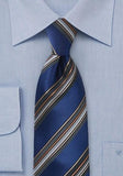 Cravate cu dungi albastru