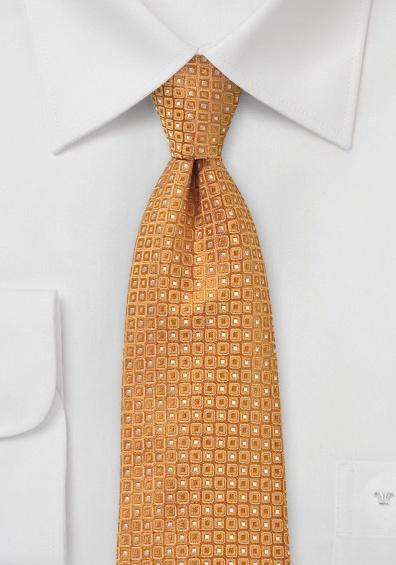 Cravate cupru-portocaliu geometric matase lux italian--Cravate Online