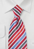 Cravate de afaceri multicolorate foc, rosu,albastru,alb--Cravate Online