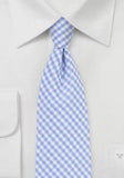 Cravate din bumbac in carouri albastre--Cravate Online