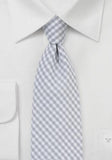 Cravate din bumbac in carouri gri--Cravate Online