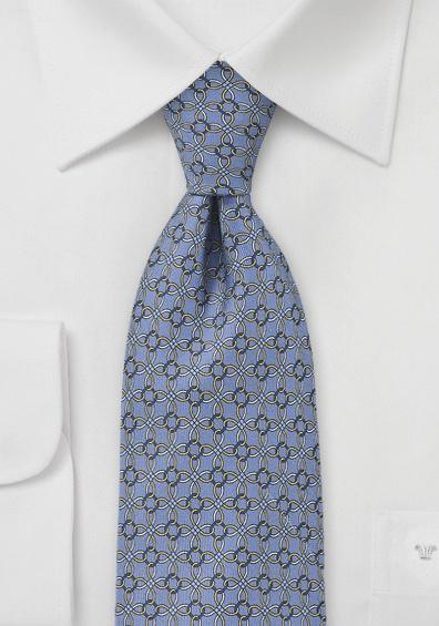 Cravate din matase italiana de lux design panglici impletiti albastru deschis--Cravate Online