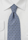 Cravate din matase italiana de lux design panglici impletiti albastru deschis