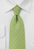 Cravate din matase italiana de lux design verde--Cravate Online
