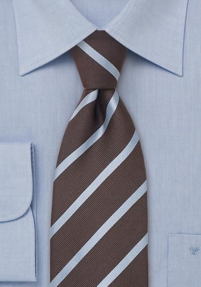 Cravate dungi albastru maro--Cravate Online