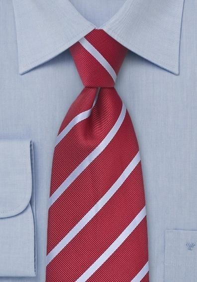 Cravate dungi delicate pe rosu cu dungi--Cravate Online