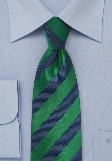 Cravate dungi in verde bleumarin inchis--Cravate Online