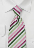 Cravate dungi italian roz verde mov--Cravate Online