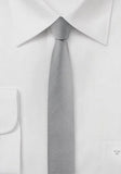 Cravate extra slim argintie, 4cm--Cravate Online