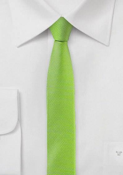 Cravate extra slim verde iarba, 4 cm--Cravate Online