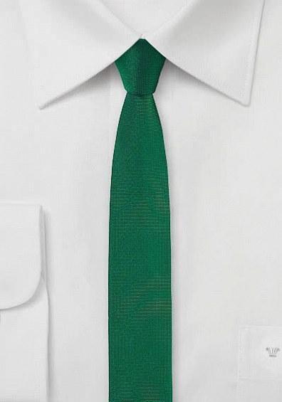 Cravate extra slim verde padurar, 4 cm--Cravate Online