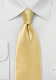 Cravate galben auriu monocromatic polifibra italiana