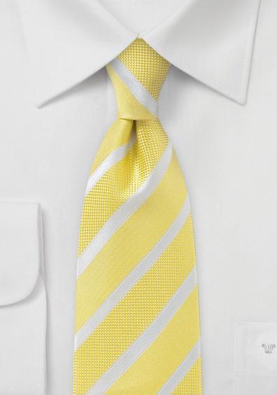 Cravate galben structurata in linii--Cravate Online