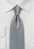 Cravate gri argintiu simplu--Cravate Online