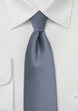 Cravate gri cu dungi albe--Cravate Online