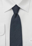 Cravate inguste din lana texturata  bleumarin
