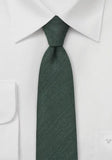 Cravate inguste din lana texturata verde--Cravate Online