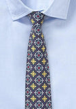 Cravate înguste slim din bumbac din seria Talavera, 7cm