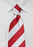 Cravate mari,rosu-închis cu dungi albe, matase--Cravate Online