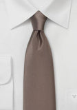 Cravate maro inchis simplu--Cravate Online