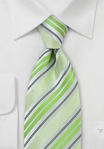 Cravate matase dungi vesele verde alb negru, 8.5 cm--Cravate Online