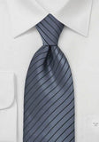 Cravate microfibra de culoare gri închis, 160 cm--Cravate Online