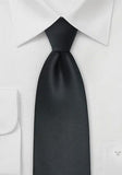 Cravate microfibră mari lungi monocrom cu negru, late 8.5 cm--Cravate Online