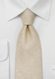 Cravate mire crem champagnie brodata--Cravate Online
