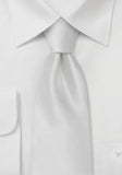 Cravate alba,XXL, matase fina alb marime 160cm