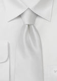 Cravate mire matase fina alb marime 160cm--Cravate Online