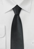 Cravate negre, antracit, microfibra, 6 cm--Cravate Online