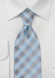 Cravate pentru bărbați model albastru pal, 160 cm