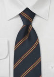 Cravate regimentala albastru inchis , dimensiuni mari, 160 cm--Cravate Online