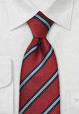 Cravate, regimentala, rosu inchis , dimensiuni mari, 160 cm